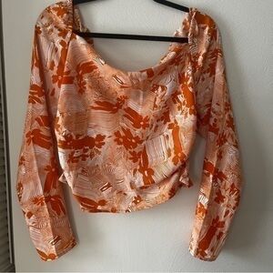 Open edit floral blouse